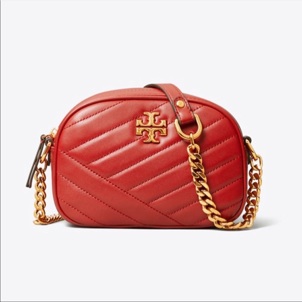 Red Kira chevron camera bag